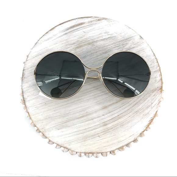 Gucci 60mm Round Gradient Lens Metal Frame Sunglasses - Picture 3 of 11